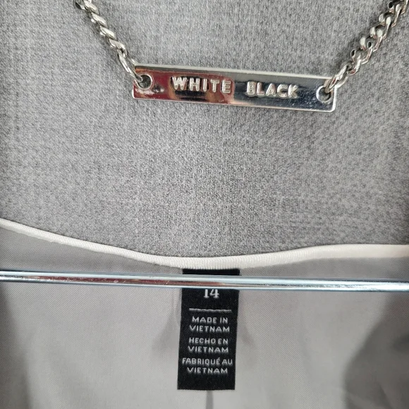 White House Black Market Gray Blazer Women's Size 14 - Picture 3 of 5